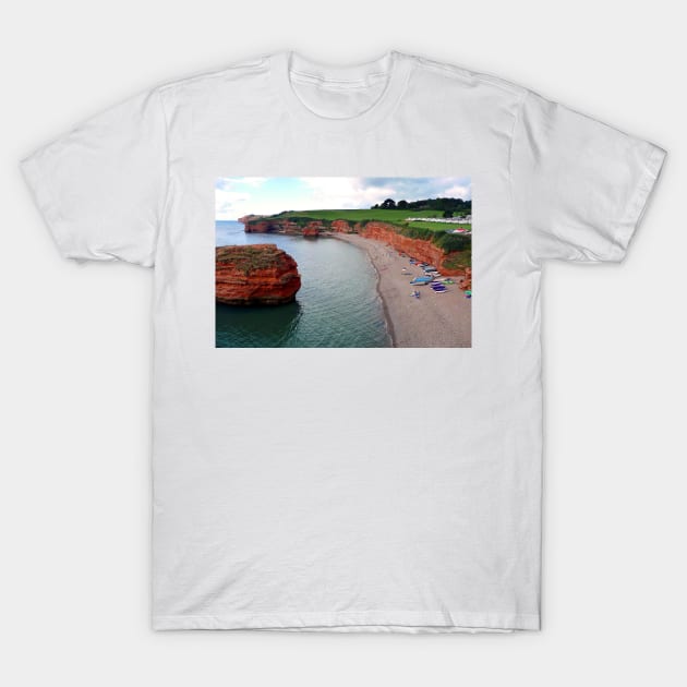 Ladram Bay Jurassic Coast Devon England T-Shirt by Andy Evans Photos